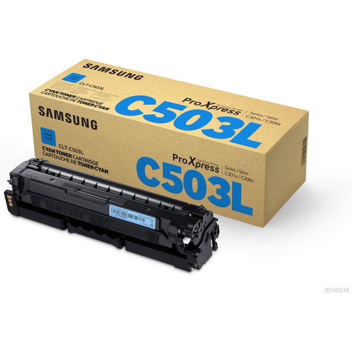 Cartouche de toner cyan haut rendement Samsung CLT-C503L (SU014A) pour SL-C3010ND | C3060FR