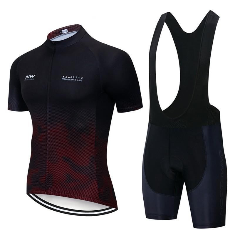 Unisex Cycling Jersey Set Short Sleeve Bib Shorts Breathable Moisture Wicking Bike Wear