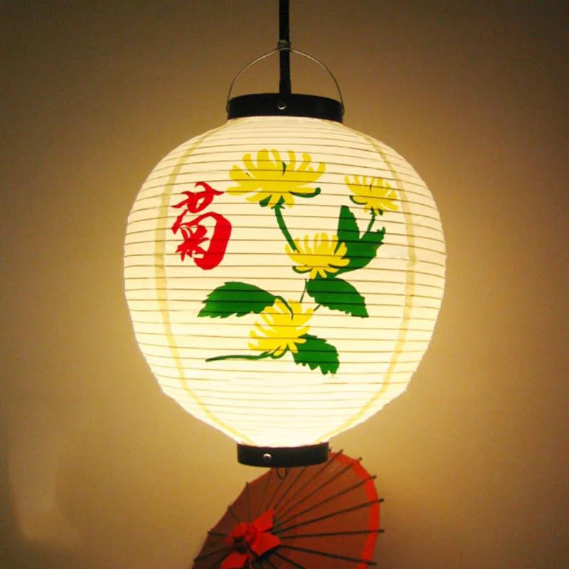 30cm Japanese Izakaya Outdoor Waterproof Decor Lanterns Sake Sushi Lamian Noodles Salmon Cuisine Restaurant Advertising Lantern