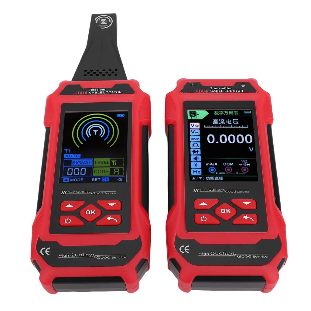 Underground Wall Cable Locator Kit with Flashlight, AC DC Voltage Detector, Electrical Cable Fault Detector, Breakpoint
