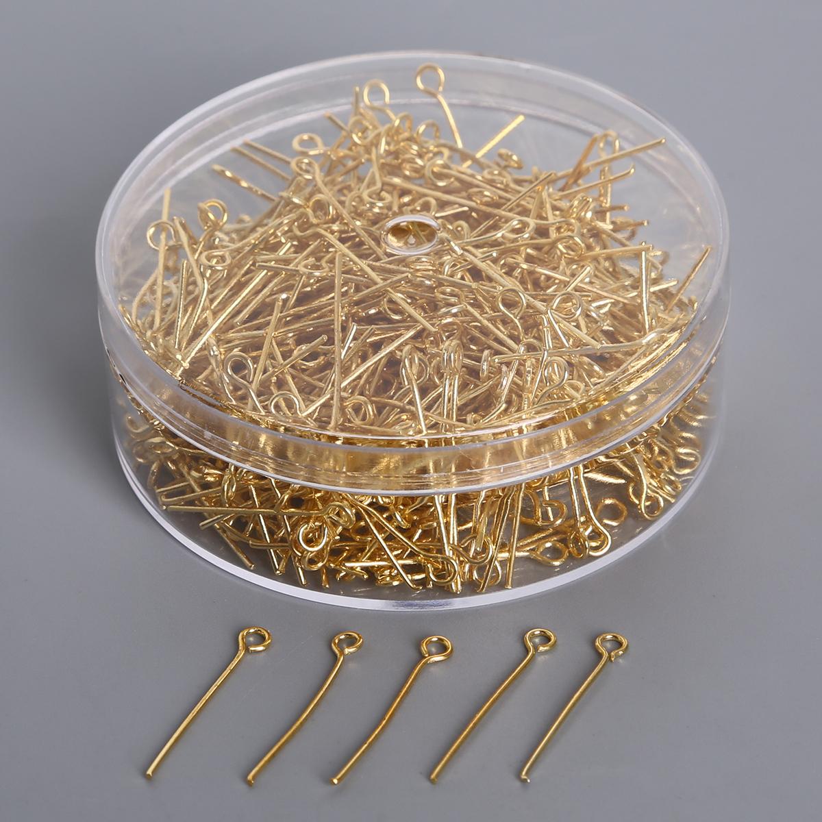

100-500 шт. кольцо для прыжков, удлиненные цепочки, булавки, хлопки, крючки для сережек, бусины, шапки, коробка, упаковка для ювелирных изделий «сделай сам», фурнитура 24mm 450pcs золотой