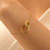Gold Interlocking Circle Bracelet for Women
