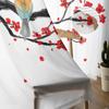 Chinese Style Flower Bird Sheer Curtains for Bedroom Living Room Decoration Window Curtain Kitchen Tulle Voile Organza Drapes