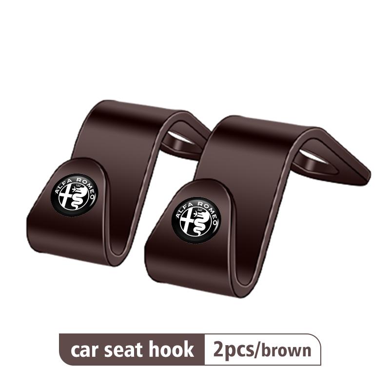 2/4pcs Car Seat Headrest Hook Storage Portable Interior Bracket For Alfa Romeo Giulia 147 Mito 156 159 166 GT Stelvio Brera