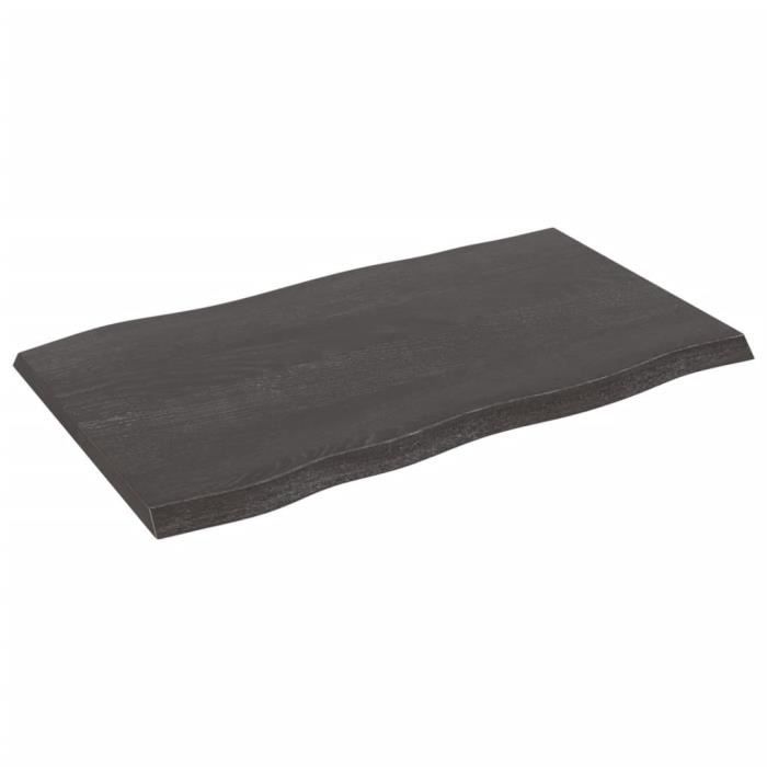 VidaXL Dessus de table bois chêne massif traité bordure assortie 364020