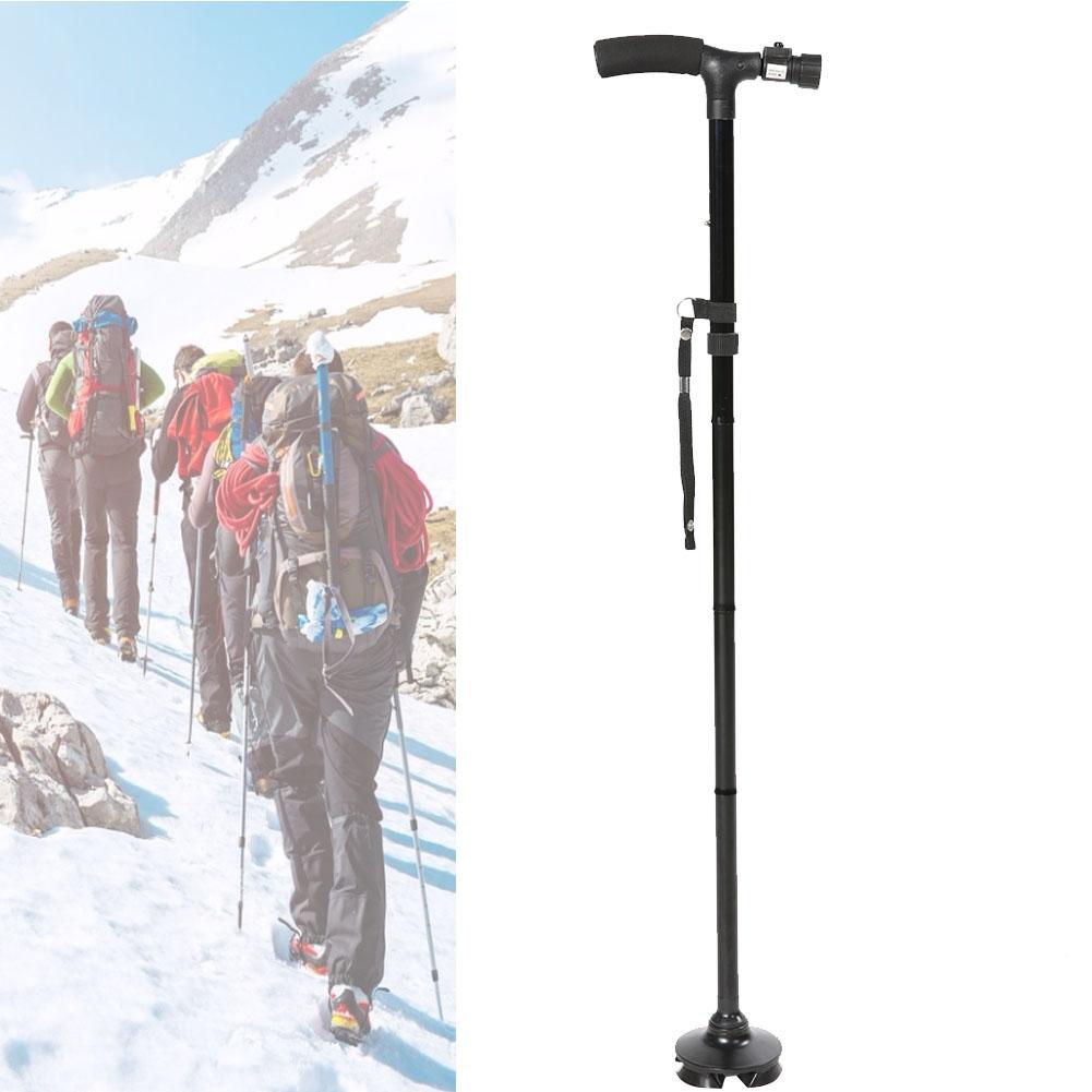Foldable LED Safety Walking Stick Height Adjustable Magic Cane for Old Man