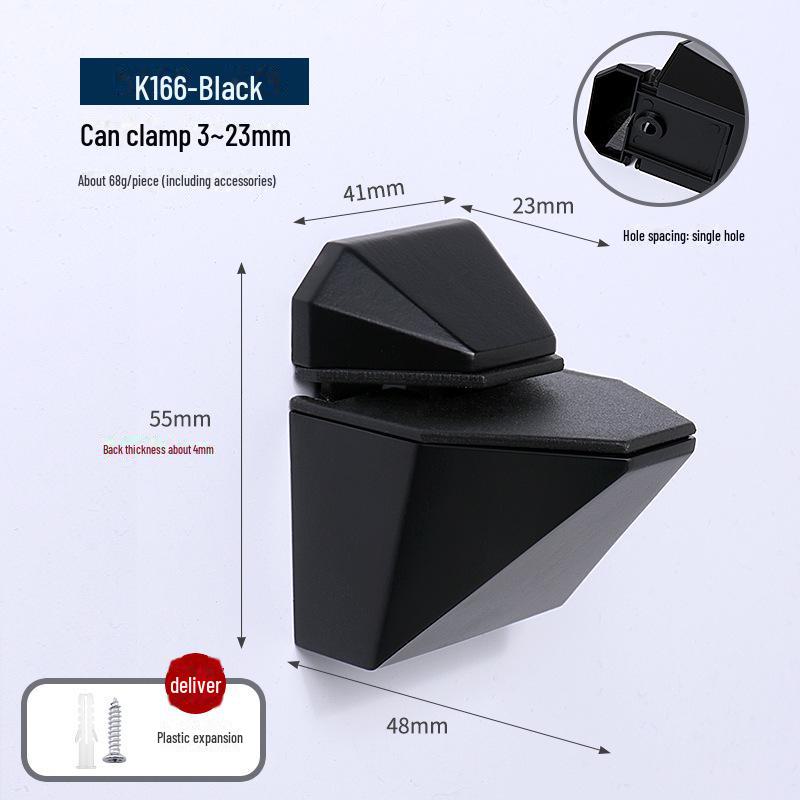 F-shaped Duckbill Glass Clamp for Bathroom/Kitchen 