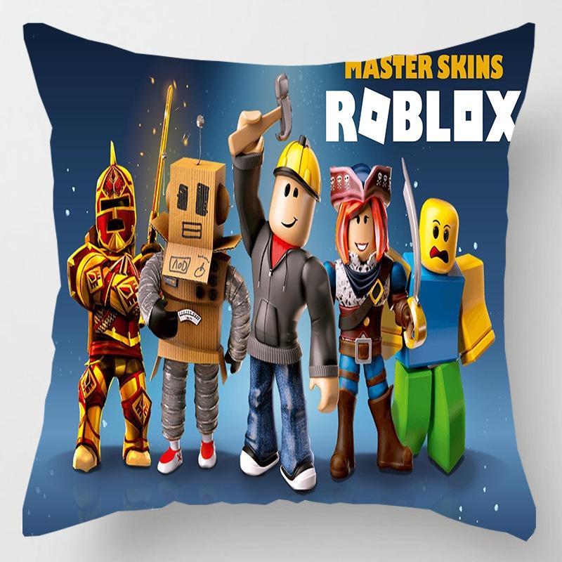 Roblox Game Cushion Cover Square Pillow Protector Decorate Back Support Mat Case