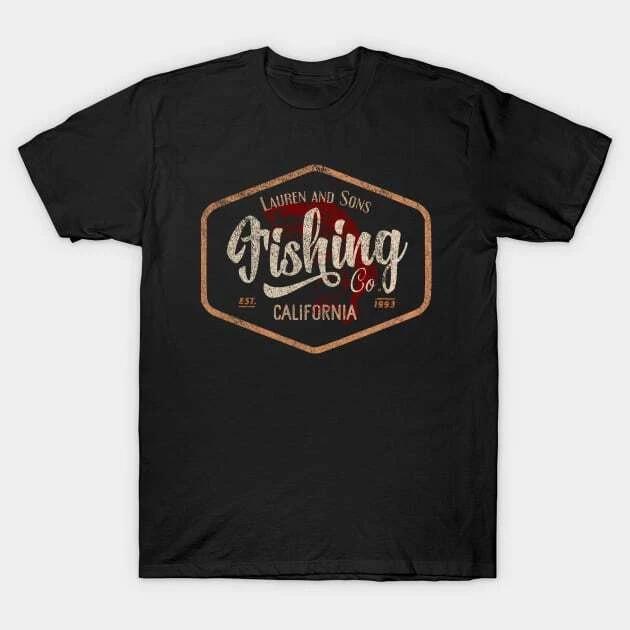 Fishing Company Company distressed retro logo badge Made in Australia T-Shirt 4XL