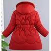 Children's Clothing, Girls' Cotton-padded Clothes, Children's Winter Jackets, Big Children's Thick Hooded Mid-length Warm Cotton-padded Clothes