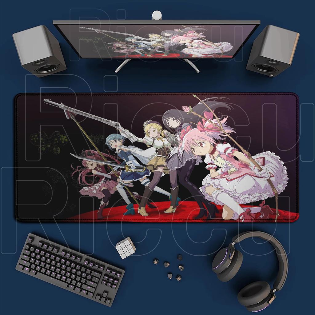 Mouse Pad Popular Puella Magi Madoka Magica Rubber Gaming Accessories Large XXL Laptop Keyboard Mat xMM Nonslip Antifray
