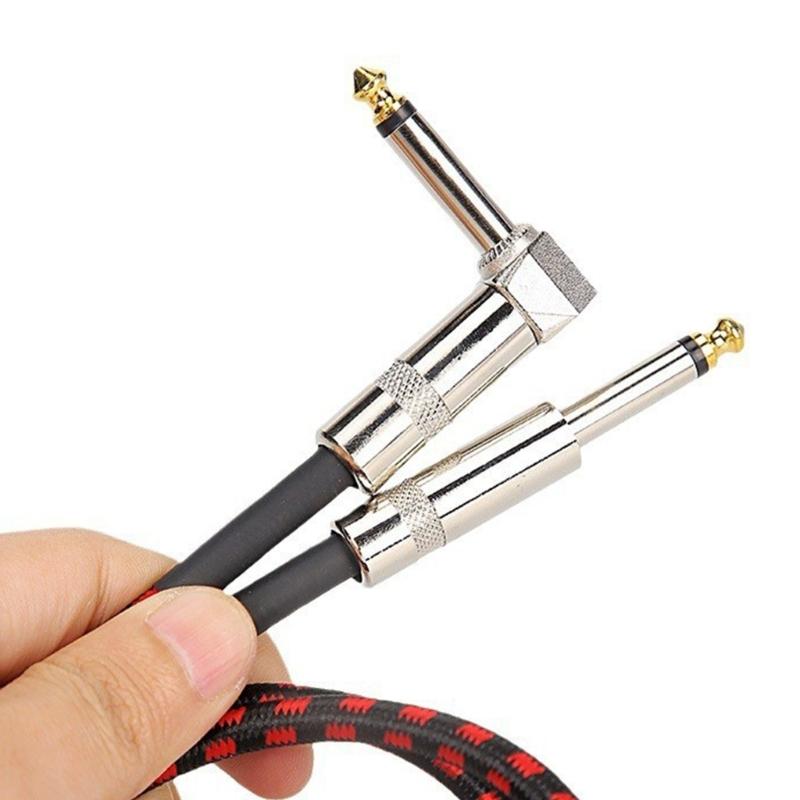 6.35mm To 6.35mm 90 Degree Right Angle Sound Cable For Electric Guitar Basses Mixer 6.35mm Connectors Long Elbow Wire