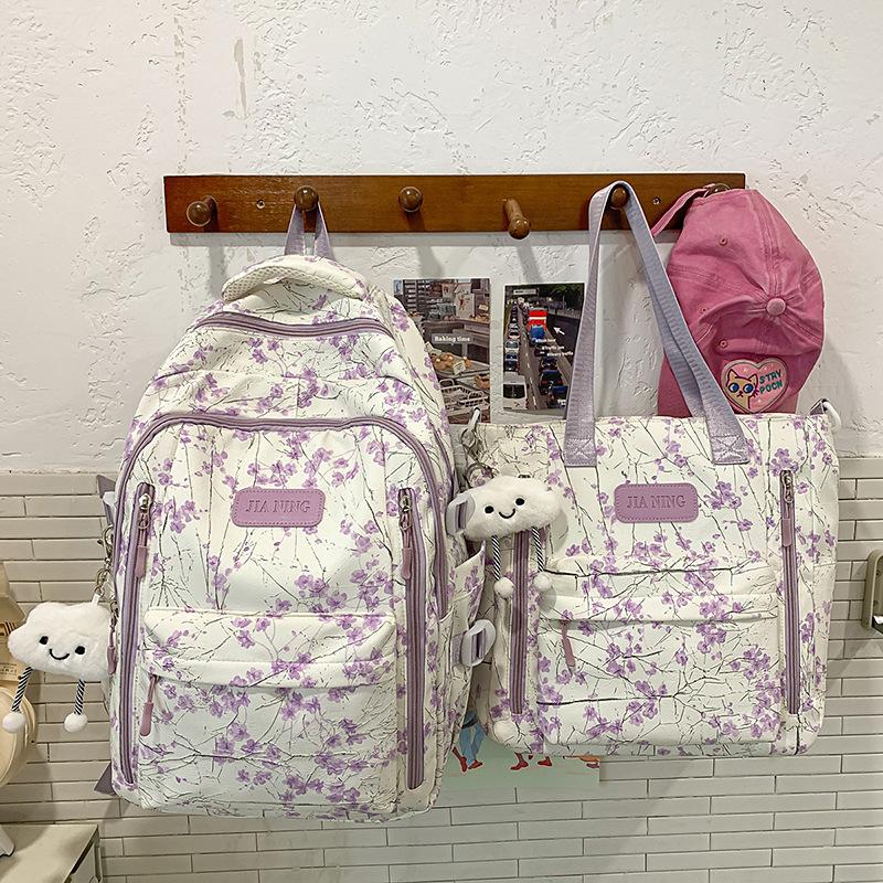 New Chinese style high value fresh and sweet backpack girl junior high school students lightweight large capacity backpack