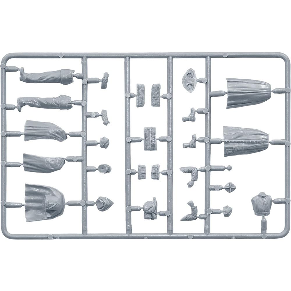 Miniart Scale French Civilians of the Figure Set Heads Plastic Model Kit MA38037 1/35 1930s-40s Past, 5-Piece (Resin Included),