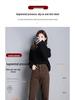 Coffee Brown Women's High-Waisted Velvet-Lined Loose Jeans - Winter 2025 Harajuku Style Trousers