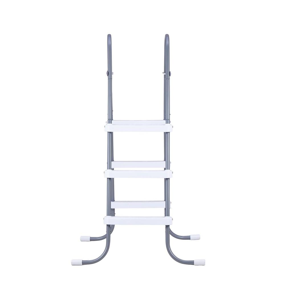 Above Ground Pool Ladder, 3-Step Steel A-Frame Swimming Pool Stairs for 106.7 Cm High Wall, 136 Kg Capacity Entry/Exit Steps with Secure Non-Slip
