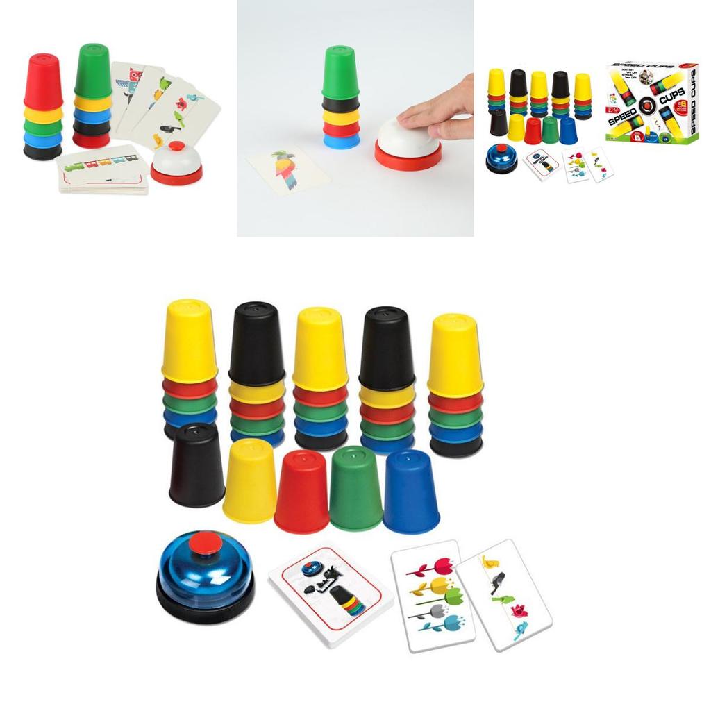 Creative Childrens Stacking Cup Game With Fast Speed Competition For Reaction And Insight Development