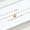 New Chinese-Style Chubby Fu Yuanbao Sand Gold Necklace Female Niche High-End Sense Stacked Collarbone Chain Premium
