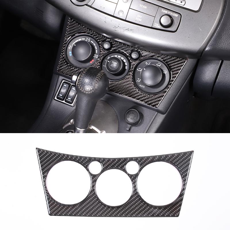 Carbon Fiber Car Inner Central Control Panel Trim Outlet CD Air Conditioning Cover Sticker For Mitsubishi Eclipse