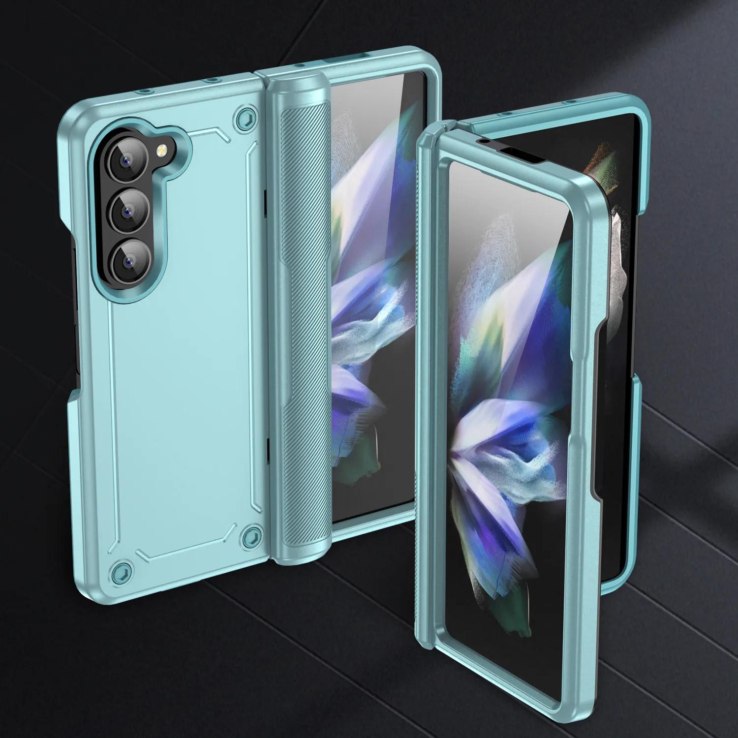 

Для Samsung Z Fold 5 Fold5 Противоударный шарнирный чехол для телефона Samsung Galaxy Z Fold 5 5G Противоударный складной защитный чехол Samsung z fold 5 красный