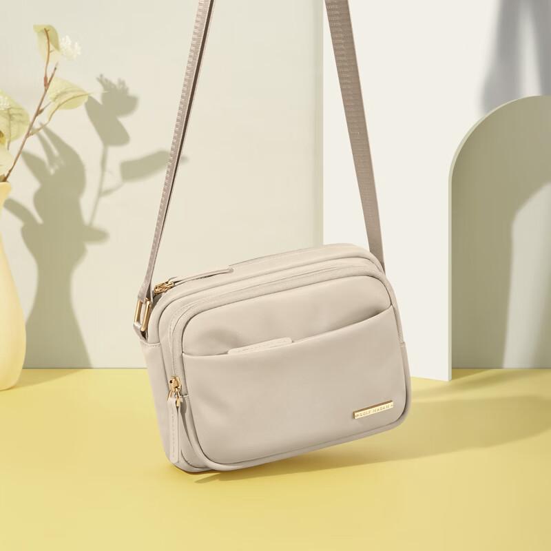 GOLF Crossbody Bag, Shoulder Bag, Canvas Handbag, Water-Resistant Phone Bag, Apricot Color
