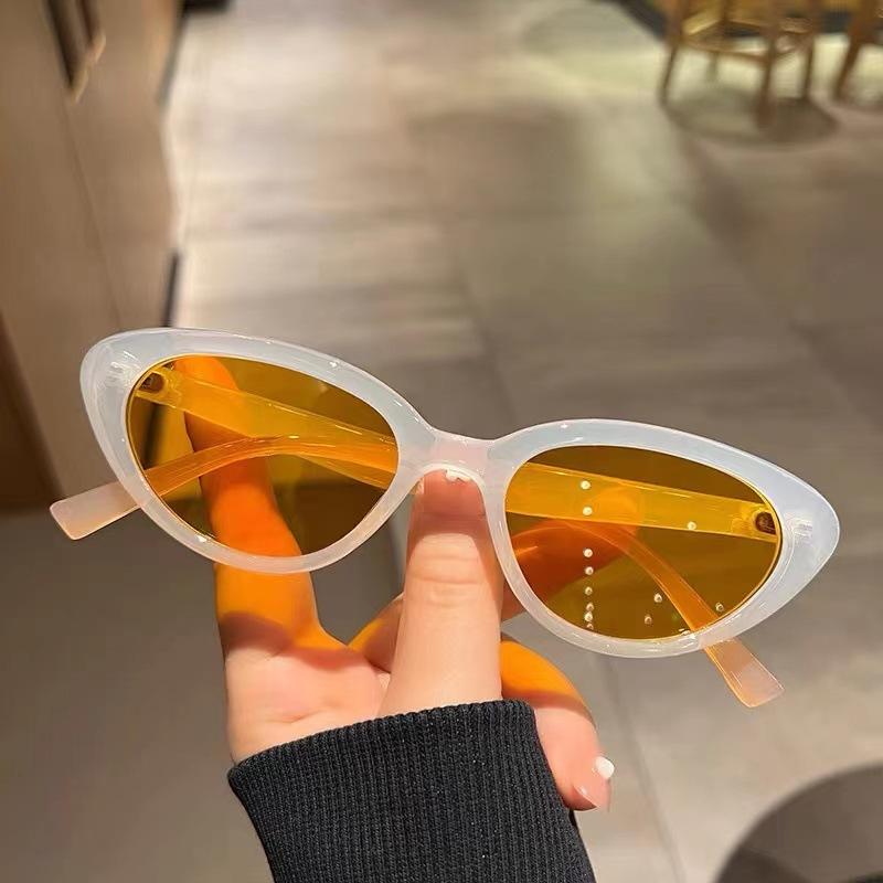 Fashion Sunglasses Unique Oval Sun Glasses Women Goggle Shades Mirror Colorful Y2K Vintage Korean Fashion Trend Jewelry