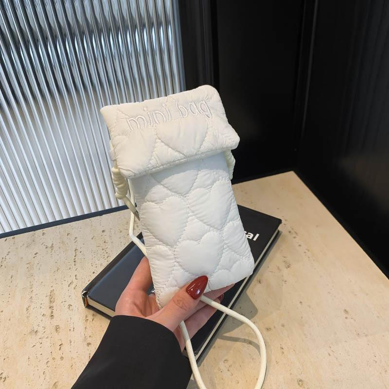 Nylon Rhombus Bag, Simple Letter Style.