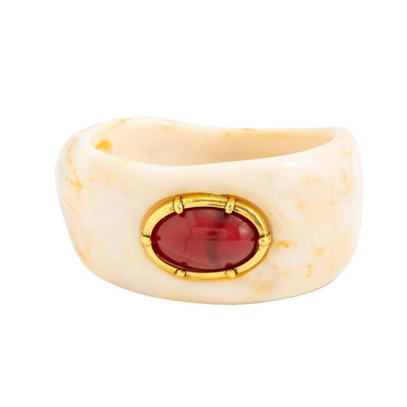

Unique Marbled Curved Resin Bracelet Stylish Fashion Accessory Stackable Bangle Jewelry For Everyday Wear