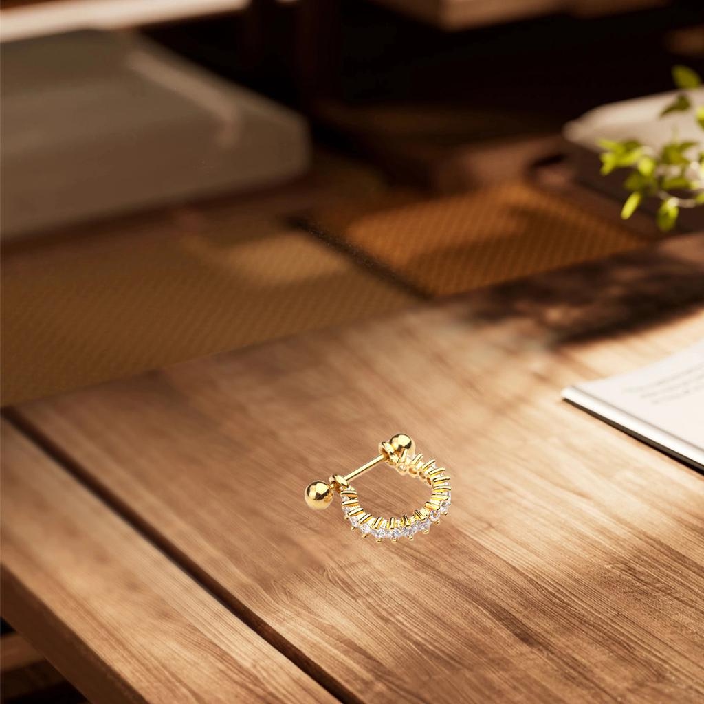 Stainless Steel Earrings, Micro-inlaid Earrings, Zircon Soft Ear Studs, Body Piercing Jewelry