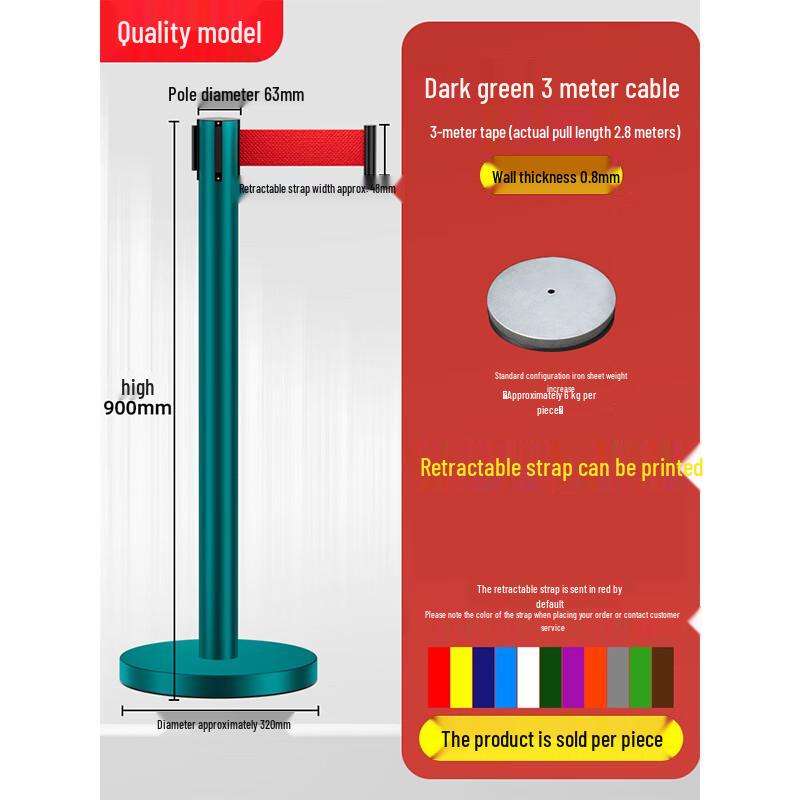 Outdoor Retractable Crowd Control Barrier Post