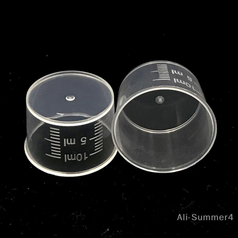 20Pcs 10ml Measuring Cup Clear Disposable Liquid Volumetric Measurement Cup Graduated Measure Beaker Kitchen Baking Tool