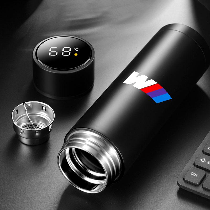 Car Smart Thermos Bottle With Temperature Display Coffee Cup For BMW M E34 E36 E60 E90 E46 E39 E70 F10 F20 F30 X5 X6 X1 M3 M5 M6 E71 F01 F02 F87