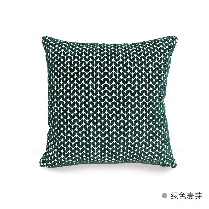 45X45Cm Abstract Green Throw Pillow Cover Nordic Stripe Stamping Waist Cushion Cover Decor Home Decorative Pillowcase New