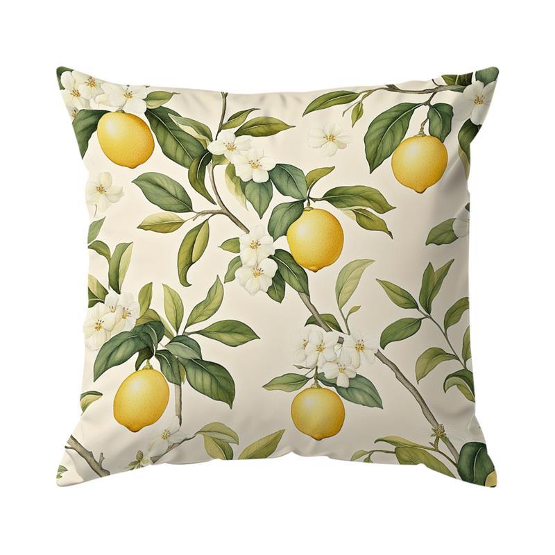 Summer Lemon Pattern Decorative Cushions Pillowcase Polyester Cushion Cover Throw Pillow Sofa Decoration Pillowcover Home Decor