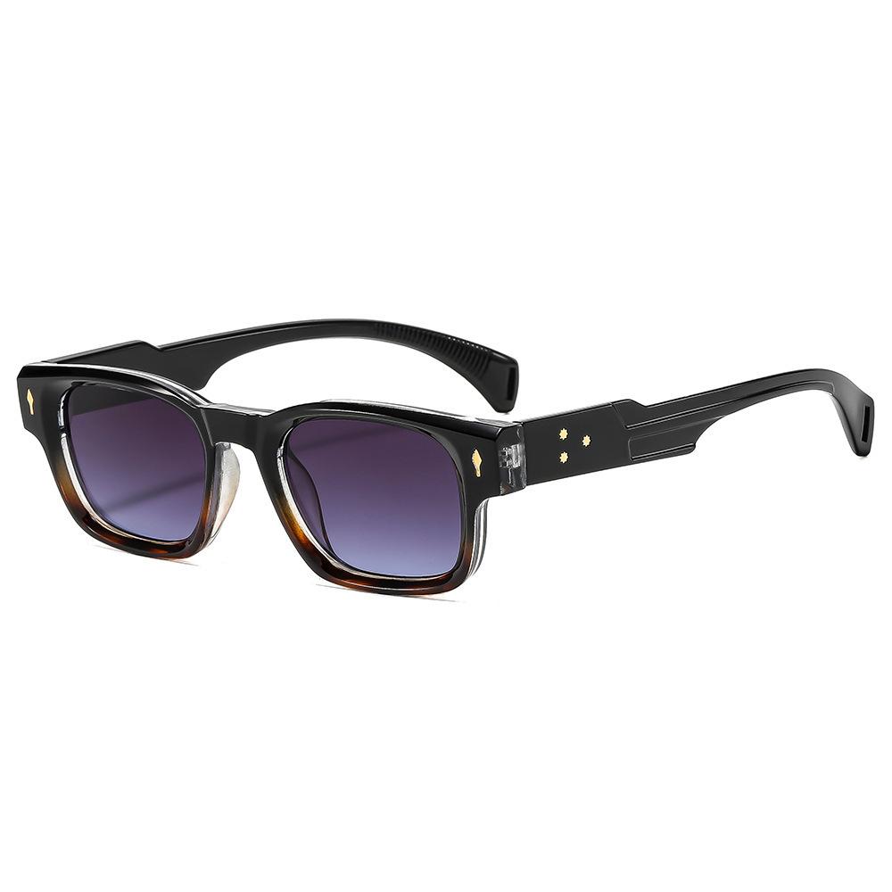 New square sunglasses, European and American fashion arrow rivet five-pointed star decorative sunglasses for men and women