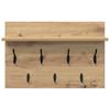 Wall Mounted Nightstand Artisan Oak 60 x 40 x 12 cm