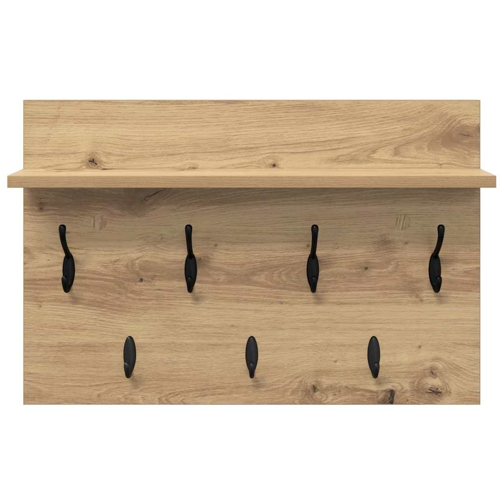 Wall Mounted Nightstand Artisan Oak 60 x 40 x 12 cm