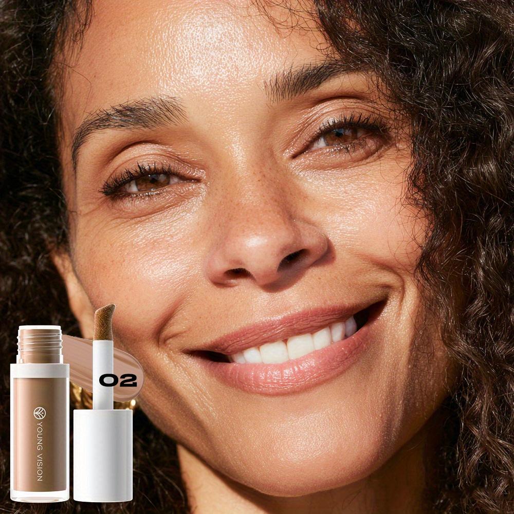 YOUNG VISION 4-Color Liquid Contour & Bronzer Kit with Multi-Functional Horseshoe-Shaped Brush Head - Highly Pigmented, Buildable, Long-Lasting,