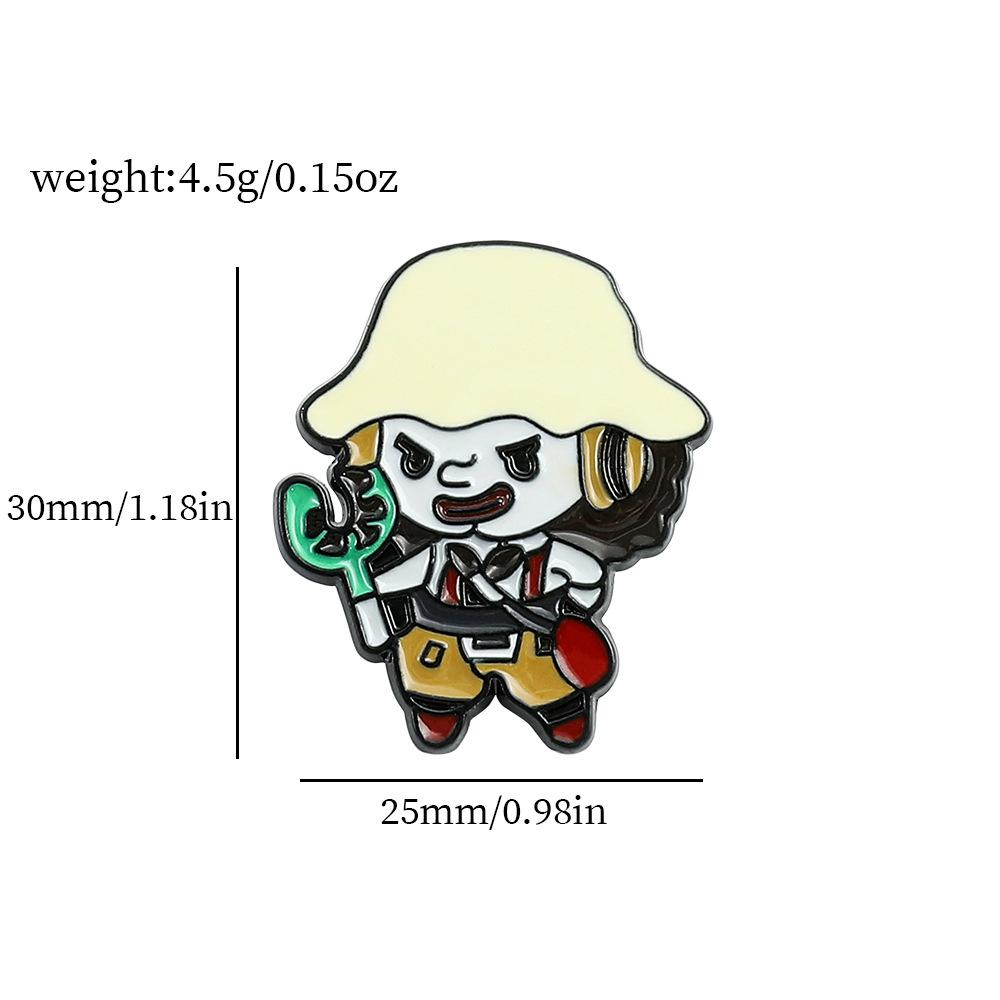 Q Version ONE PIECE Peripheral Luffy Metal Brooch Animation King of Navigation Sauron Choppa Two-dimensional Cute Badge