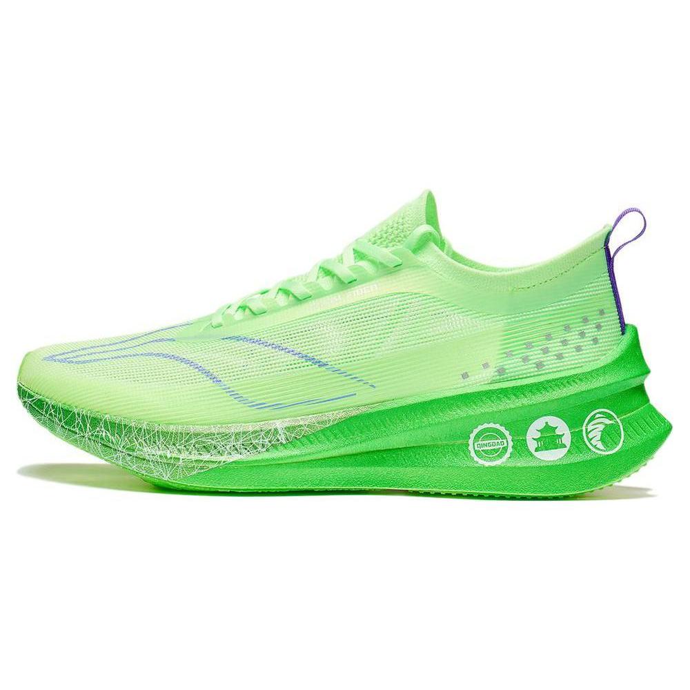 New LiNing Feidian 3 Elite Anti Slip And Wear Resistant Breathable Low Top Running Shoes Unisex Light Neon Green ARMT035-10