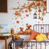 Painted Autumn Fallen Leaves, Pumpkins and Squirrels On The Walls of The Dining Room and Living Room