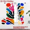 2D FLAT PRINTING 2pcs Curta (Without Rod) Abstract Colorful Shapes Chic Creative Curta Versatile Fabric Curta Easter