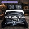 MAN Truck Customized Name Text Bedding Set, 1 Duvet Cover & 2 Pillowcases Personalized Bedroom Gift