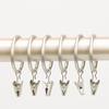 20 Pack Curtain Rings with Clips, Drapery Clips with Rings, Drapes Rings 1.26 In Interior Diameter, Fits Up To 1 In Curtain Rod