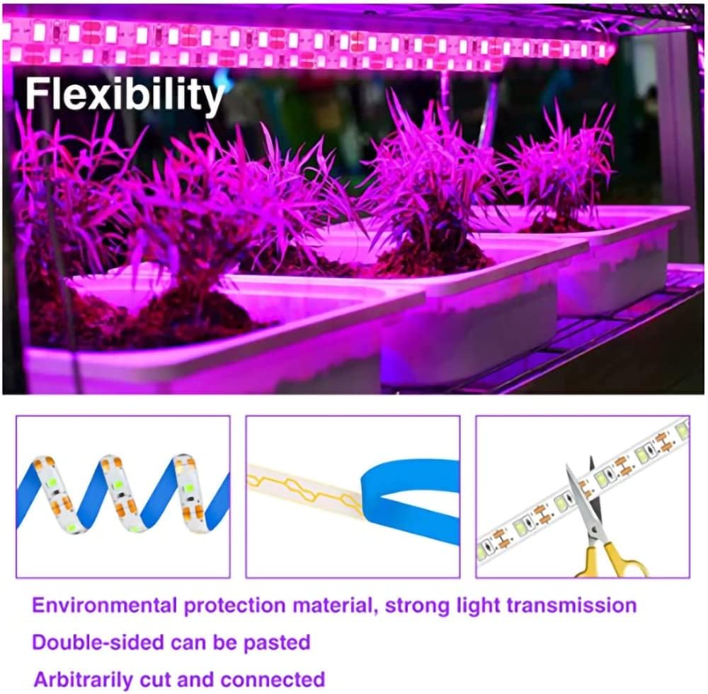 Luz LED para Plantas 5V Tira de LED para Cultivo 5V USB LED 1-5m Espectro Completo Chip LED Para Estufa Tenda de Cultivo de Mudas Hidropônico