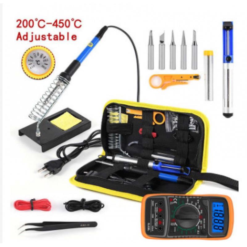 80W Electric Soldering Iron Set with Digital Display and Switch (908S, 908V, 908D) - Household Tool