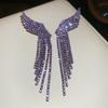 Silver Needle Heart Zircon Rhinestone Earrings - High-End Fashion Design