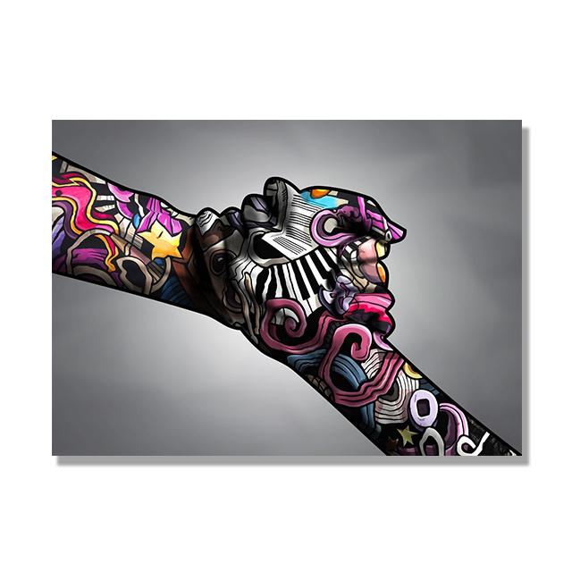 

Уличное граффити Рукопожатие Холст Картина Плакат и Печать, Абстрактная Картина, Настенное Художественное Оформление, Фреска Гостиная, Домашний Декор 21x30cm No Framed