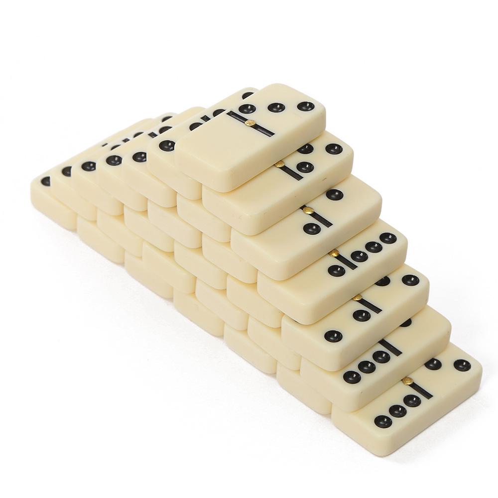 Dominoes Board Game Set: Educational Wooden Box Toy for Chess and Card Games