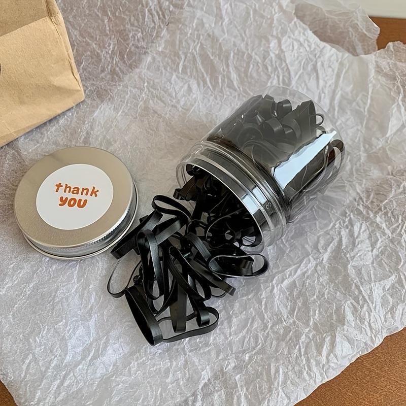 

130Pcs Thickened Disposable Elastic Hair Ties, Durable Non-Damage Polyresin Hair Bands Minimalist Sweet Style Hair Accessories for Women